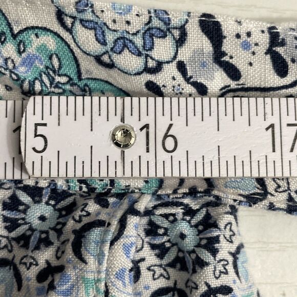 Loft Women's Bohemian Linen Blend Wrap Skirt Paisley Pattern Soft Retro Size 12 - Picture 10 of 11